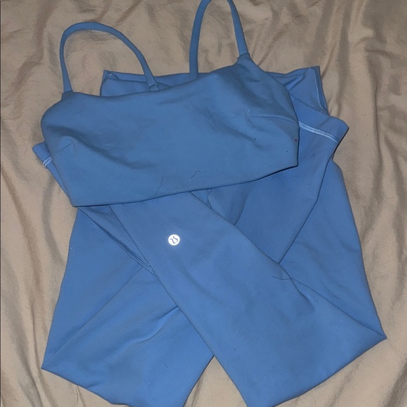 Lululemon Athletica Blue Sports Bra and Leggings Set - Picture 1 of 1